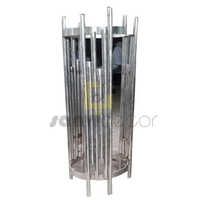 Indoor Stainless Steel Planter - Color: Silver