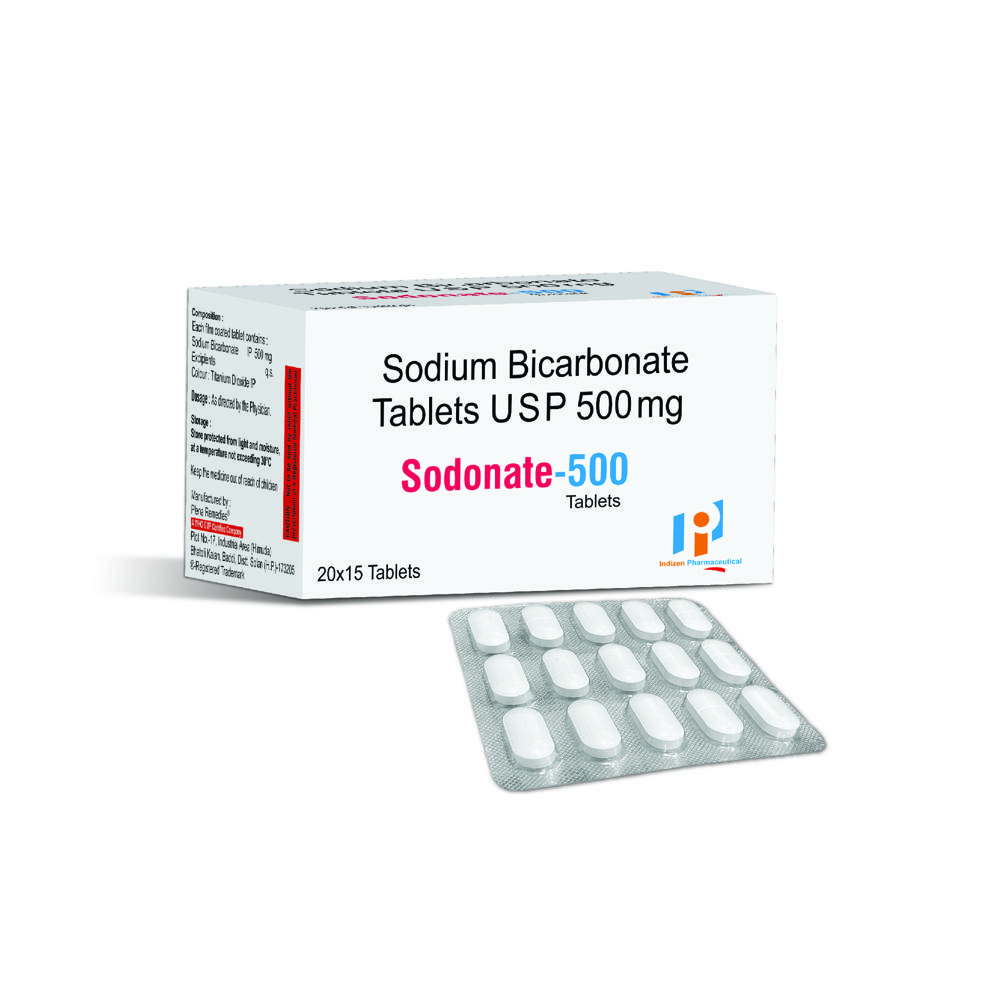 Sodium Bicarbonate 500 mg - Quick-Acting Antacid , Reduces Stomach Acid, Alleviates Heartburn and Indigestion, Suitable for Temporary Relief