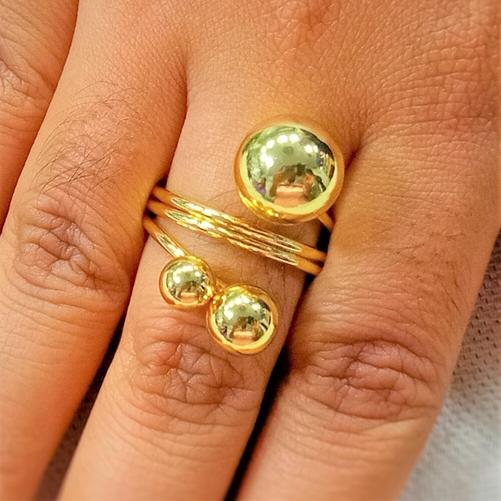 Stainless Steel Ring and gold