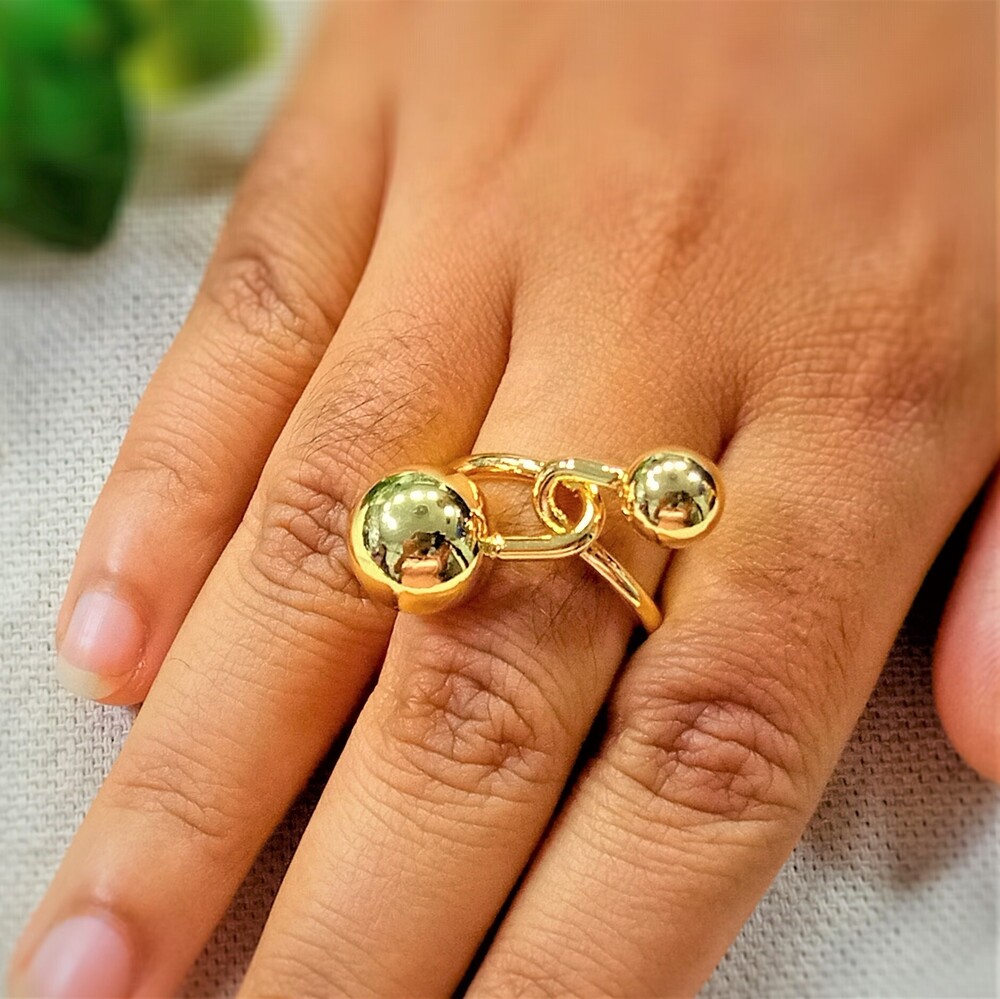 Stainless Steel Ring and gold