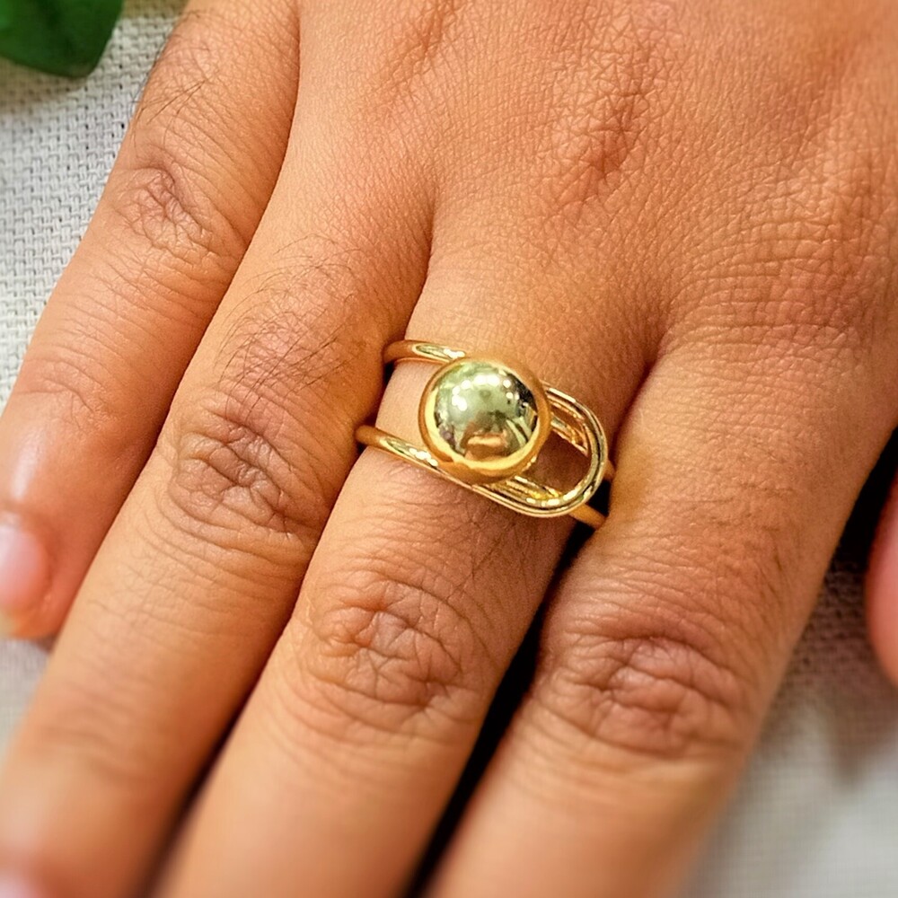 Stainless Steel Ring and gold