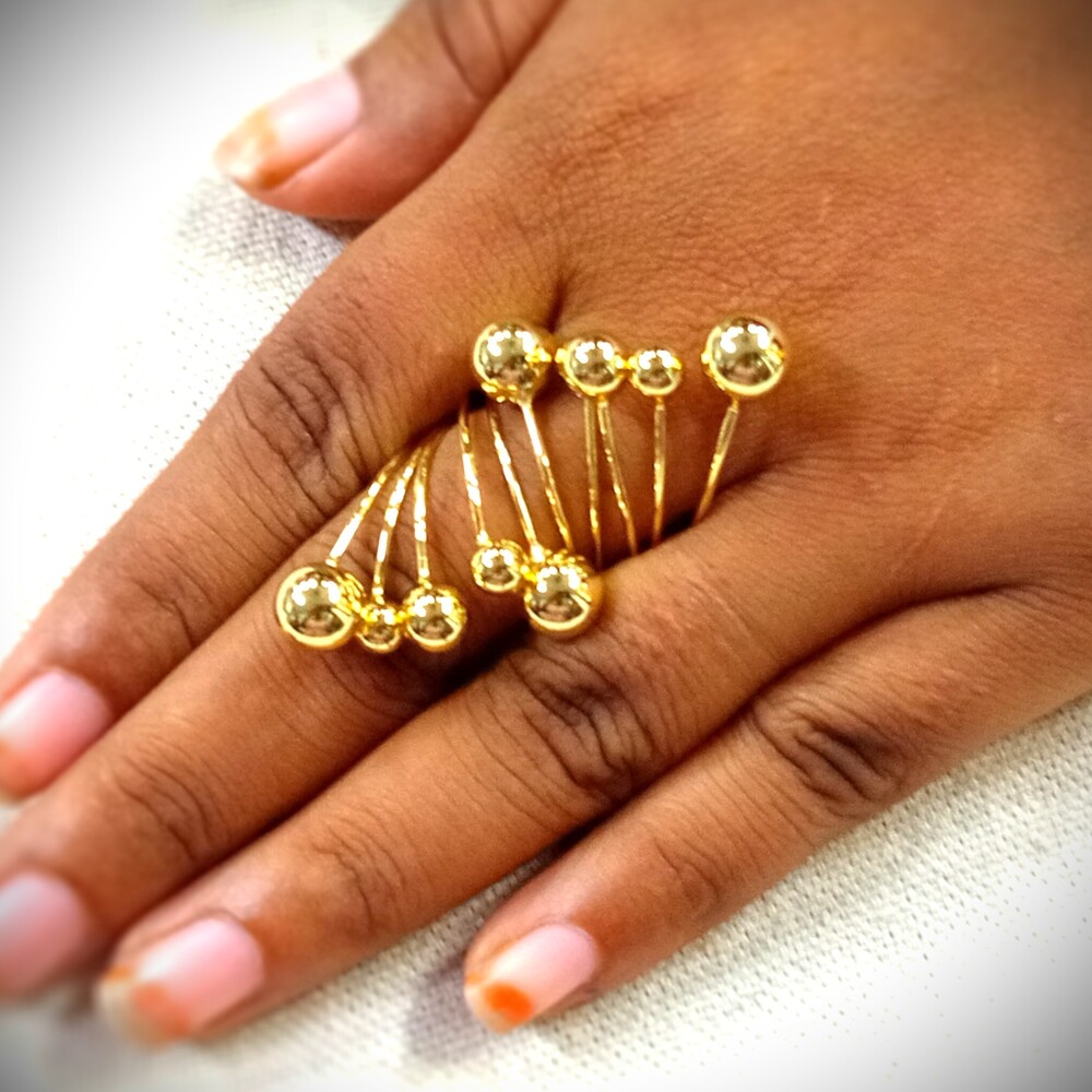 Stainless Steel Ring and gold