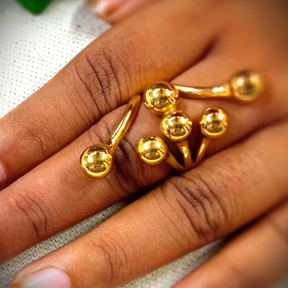 Stainless Steel Ring and gold