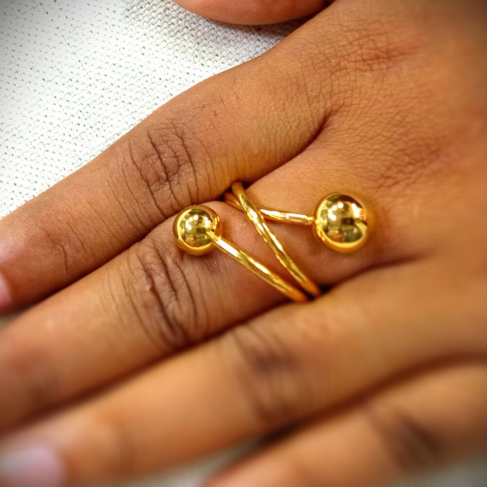 Stainless Steel Ring and gold