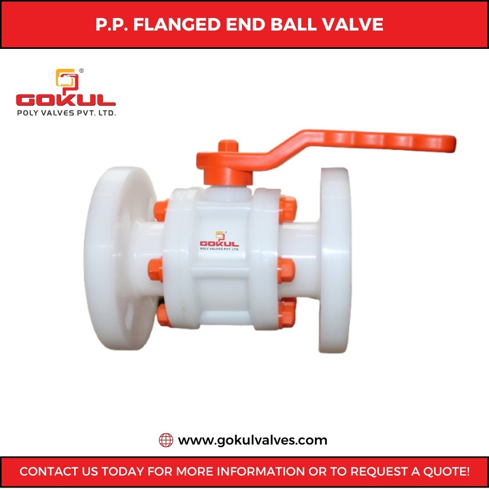 3 piece pp flanged end ball valve