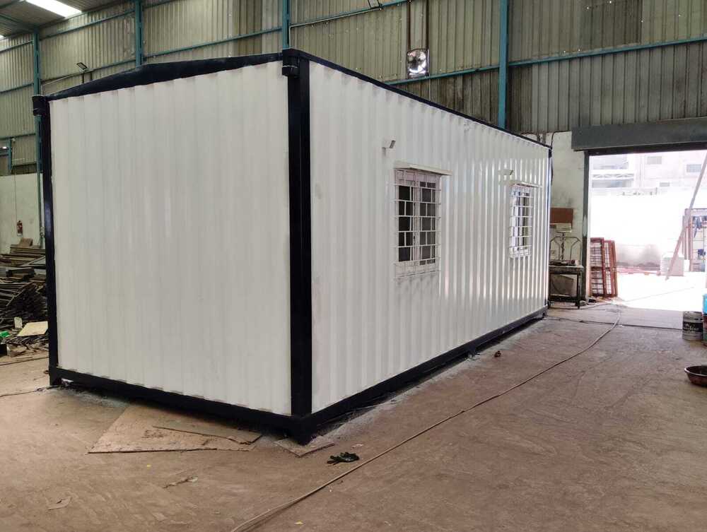 Container Bunkhouse - Steel, White, All Weatherproof Design | Quick-erect Lightweight Panels, Customizable For Temporary Office Use