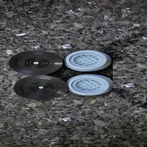 Grey Plastic Rubber Anti Vibration Pad - Color: Black