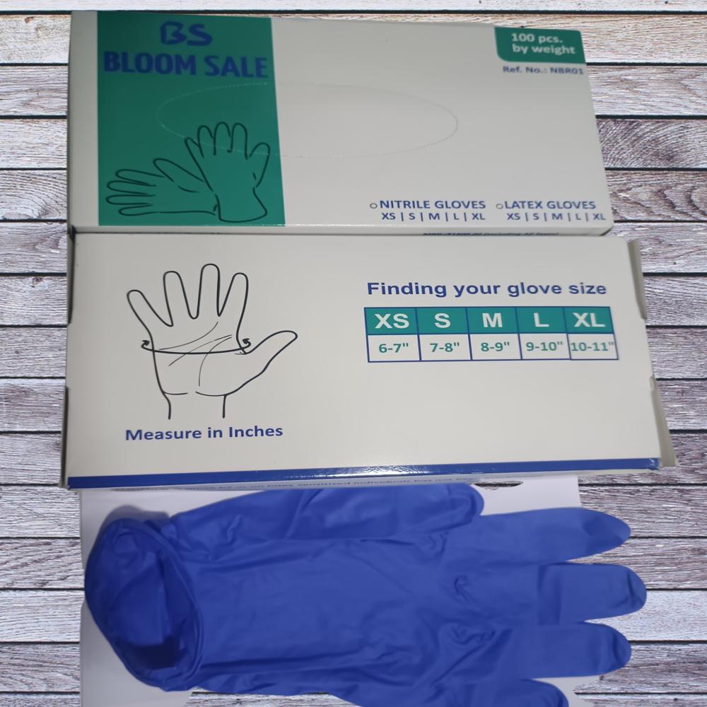 Bloomsale Nitrile Gloves - Color: Blue