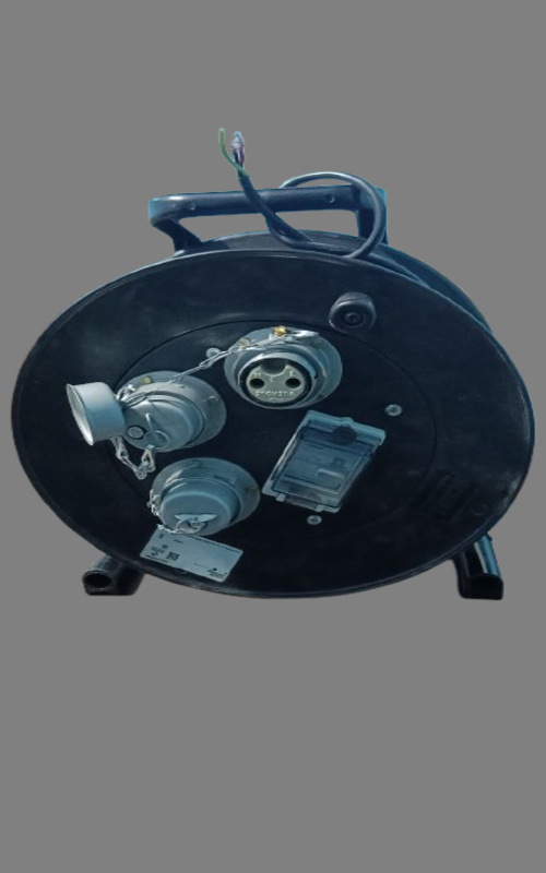 Hensel PVC केबल ड्रम, औद्योगिक सॉकेट/धातु कलेड सॉकेट और आरसीबीओ के साथ