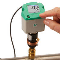 संवेदक जो बूँद बनने के बिंदु के साथ एकीकृत डिस्प्ले और अलार्म रिले के साथ।