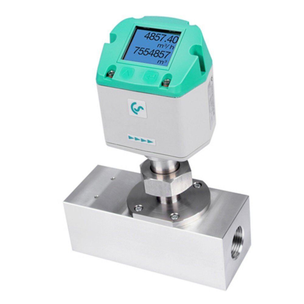 Compact Inline Flow Meter For Compressed Air And Other Gas Types - Color: White & Silver