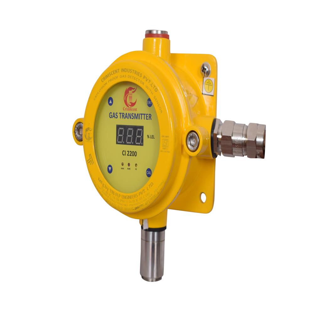 Oxygen Gas Detector - Cast Enclosure, 10x10x65 Mm, Yellow | 0-25% Range, Electrochemical Sensor, Magnetic Tool Calibration, User-programmable Alarms, Ip66
