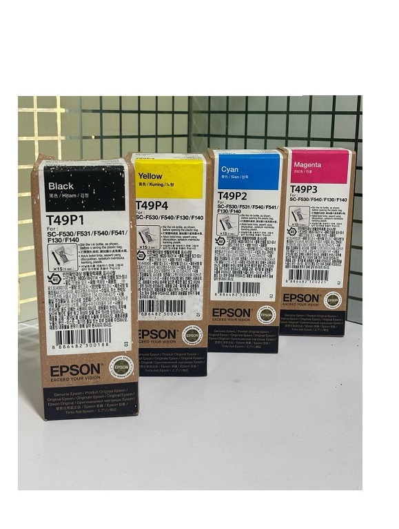 Epson F541, F130, F140 Ink Bottle (BK/C/Y/M - T49P)