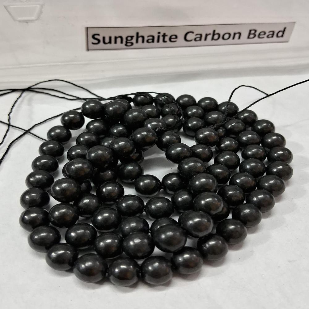 Sunghite Carbon  Crystal Beads