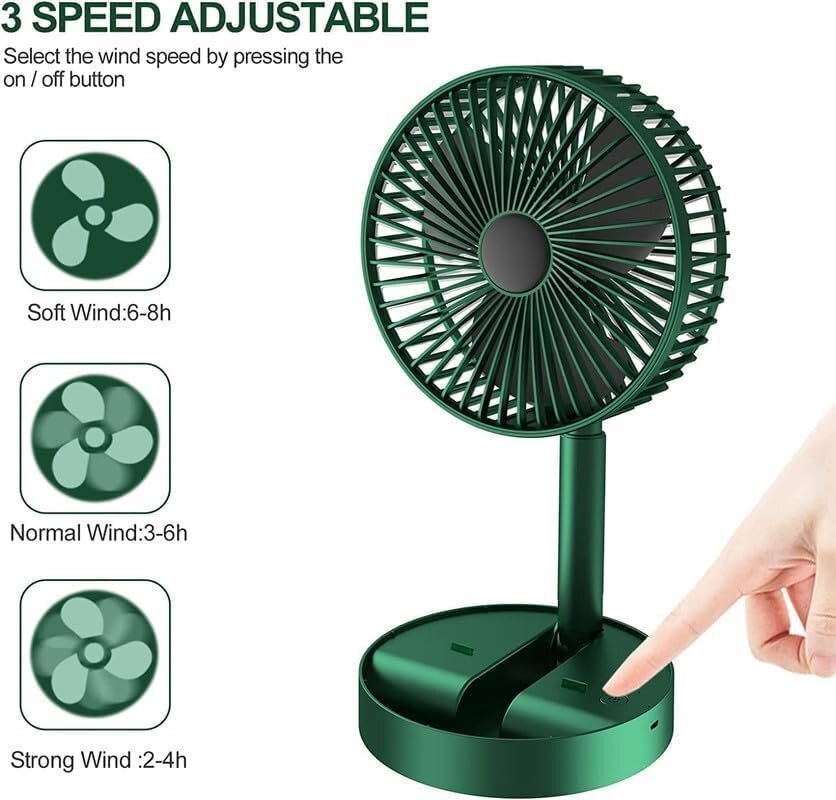 Rechargeable Telescopic Fans Usb Desk Fan Portable Folding Table Fan
