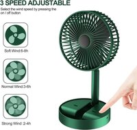 Rechargeable Telescopic Fans USB Desk Fan Portable Folding Table Fan