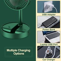 Rechargeable Telescopic Fans USB Desk Fan Portable Folding Table Fan