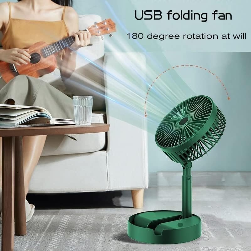 Rechargeable Telescopic Fans Usb Desk Fan Portable Folding Table Fan