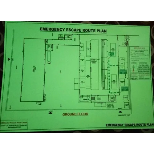 Escape Exit Symbol Signage - Application: Outdoor