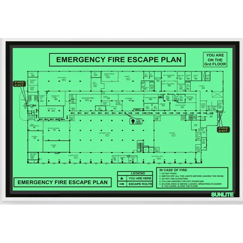 Escape Exit Symbol Signage - Application: Outdoor