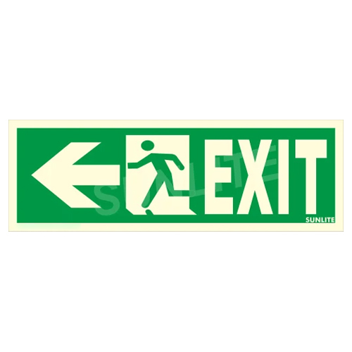 Left Arrow Exit Sign