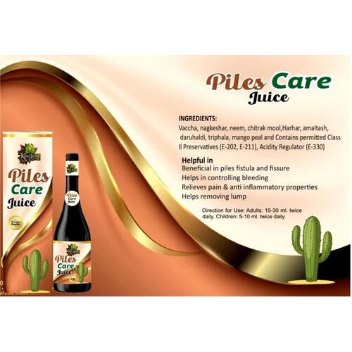 Organic Piles Care Juice 500Ml - Direction: Twice A Day Morning And Evening
