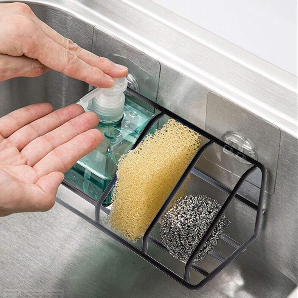 Metal Bathroom Shower Caddy - Metal, 21x9x8 Cm, Glossy Black Finish | Stylish Rectangular Design For Organized Shower Essentials