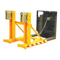 Forklift Drum Grab - Color: Yellow Paint Coated