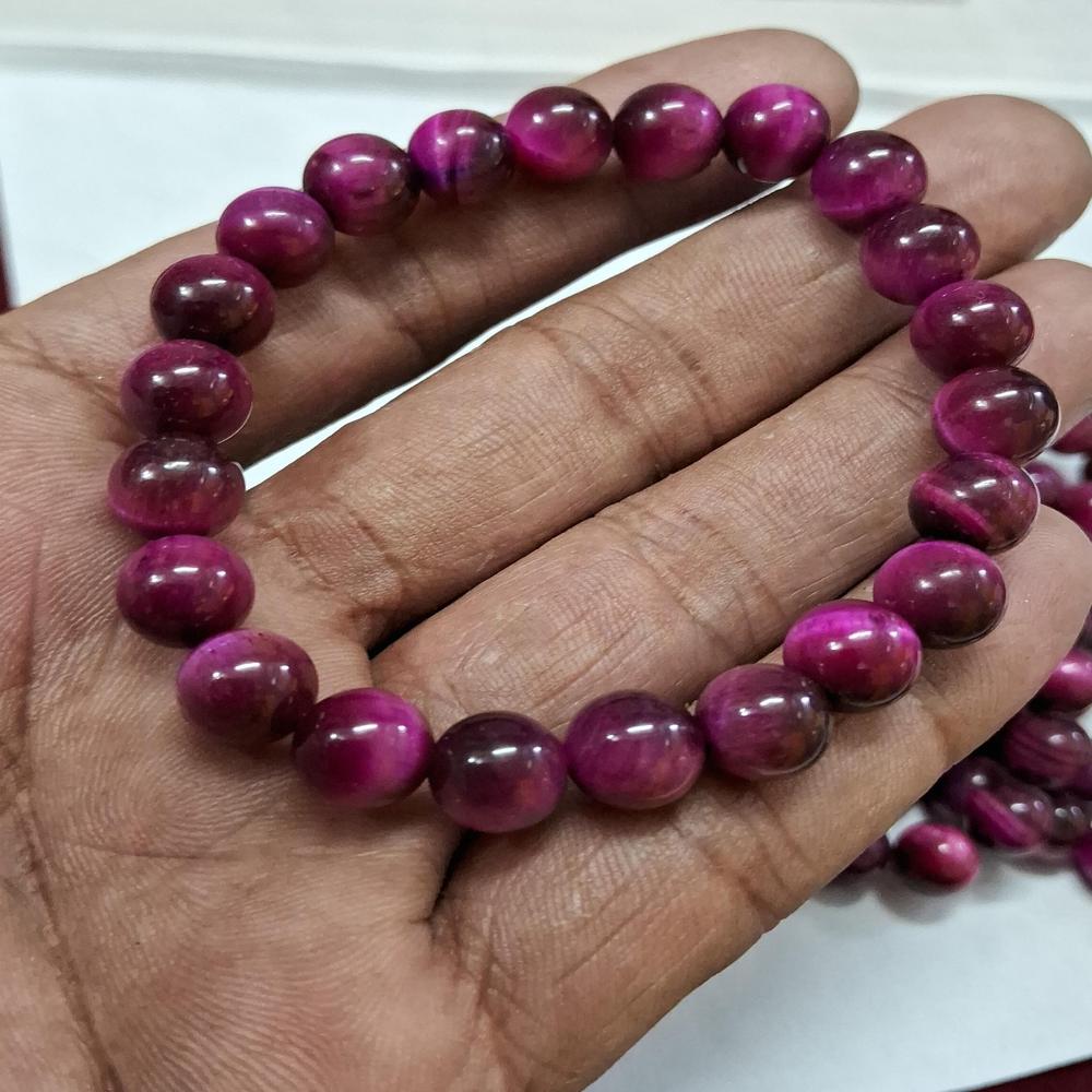 Tiger Eye Pink Rose AAA Crystal Beads