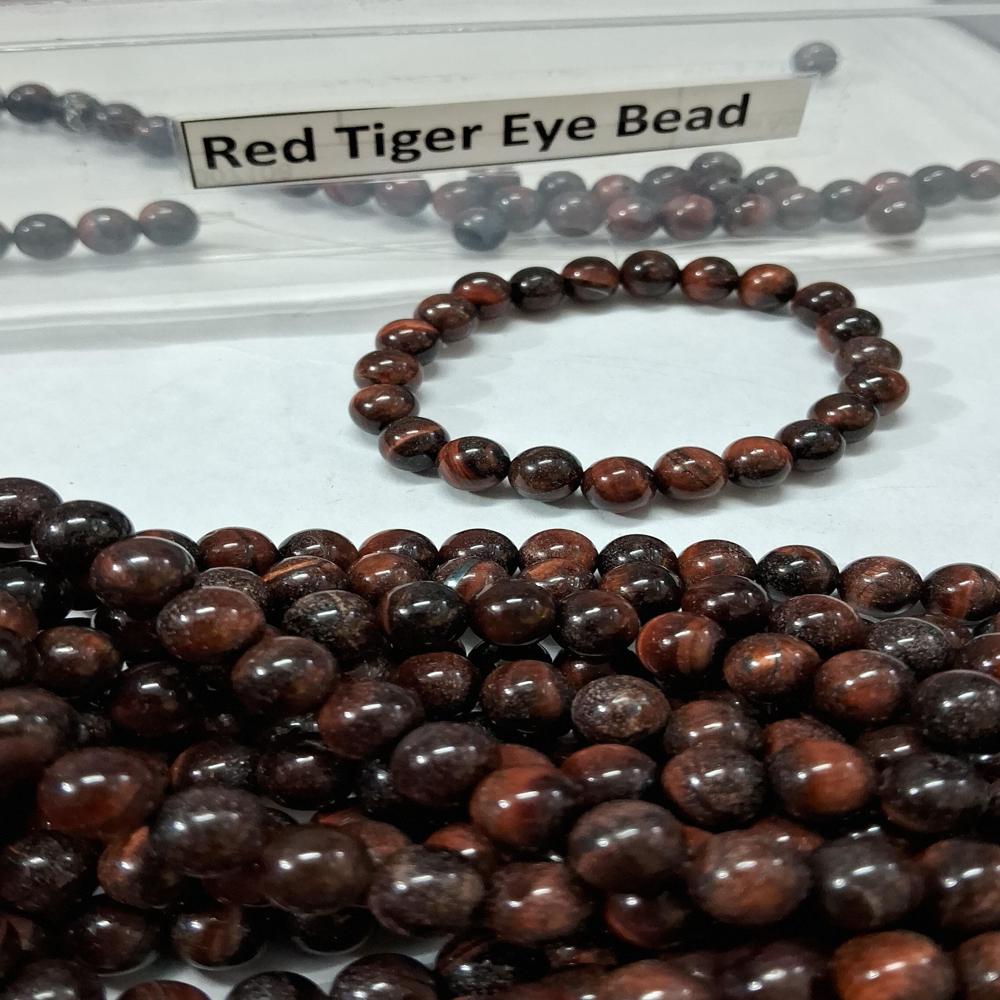 Tiger Eye Red Aaa Crystal Beads - Color: Brown
