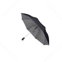 2 Fold Polyester Piping Jumbo Black Umbrella