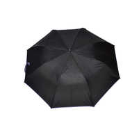 2 Fold Polyester Piping Jumbo Black Umbrella