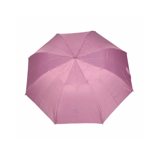 Polyester Mono Silver Pink Umbrella - Season: Rainy