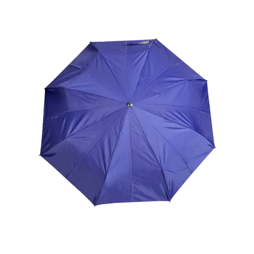 3 Fold Manual Polyester Mono Silver Umbrella