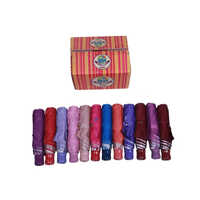 3 Fold Manual Polyester Mono Silver Umbrella