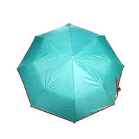 3 Fold Polyester Mini Umbrella - Color: Green