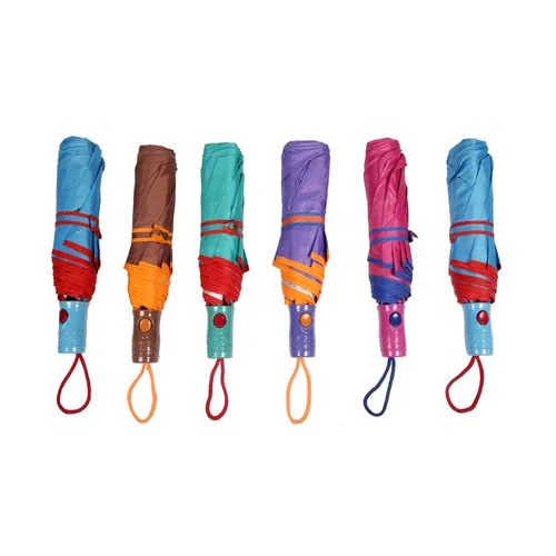 3 Fold Polyester Mini Umbrella - Color: Green