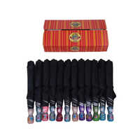 2 Fold Polyester Black Plain Umbrella