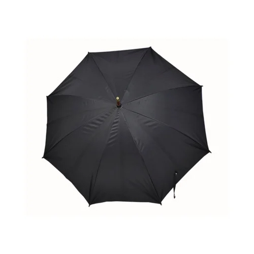 Tello Jet Black Plain Umbrella - Material: Polyester