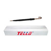 Tello Jet Black Plain Umbrella