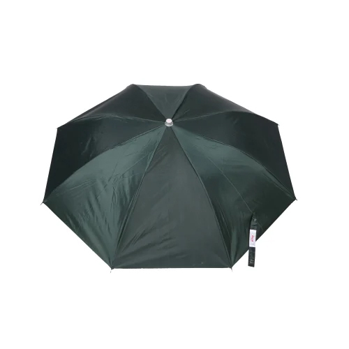 2 Fold Polyester Auto Open Button Plain Umbrella - Color: Black