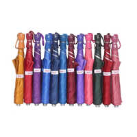 2 Fold Polyester Auto Open Button Plain Umbrella