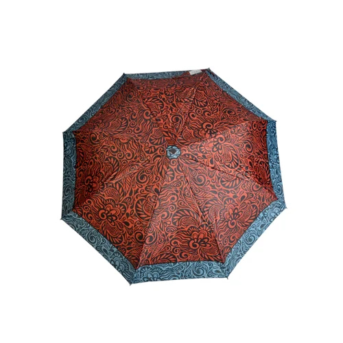 3 फोल्ड पोलिएस्टर एब्सट्रैक्ट प्रिंट मैनुअल छाता