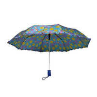 3 Fold Auto Open Ladies Floral Print Umbrella
