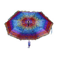 3 Fold Satin Multicolor Printed Umbrella