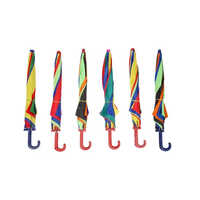 14x8 Kids Polyester Rainbow Plain Umbrella - Color: Multicolor