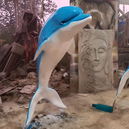 Dolphin Statue - Color: Multicolor