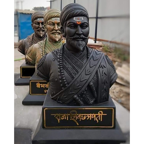 Shivaji Statue - Color: Black
