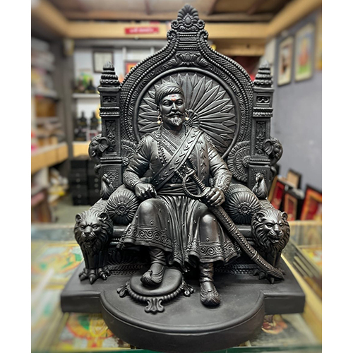 Shivaji Statue - Color: Black