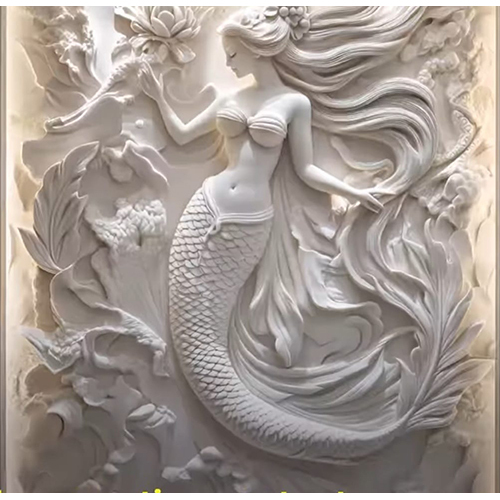 Fiber Mermaid statue